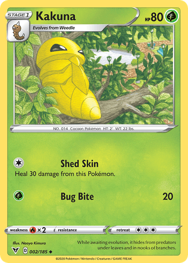Carta Kakuna 2/185 do set Vivid Voltage — Pokémon TCG | Bynx