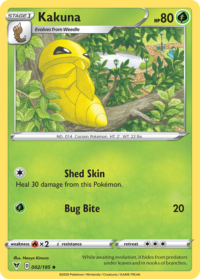 Carta Kakuna 2/185 do set Vivid Voltage — Pokémon TCG | Bynx