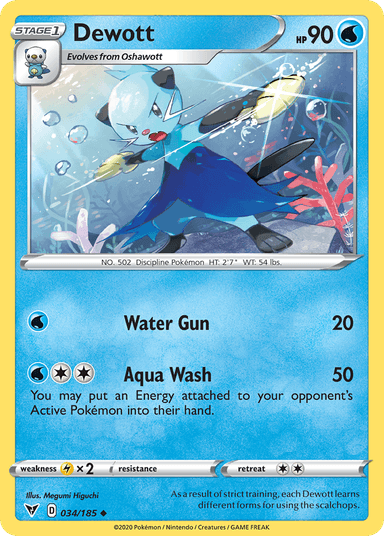 Carta Dewott 34/185 do set Vivid Voltage — Pokémon TCG | Bynx