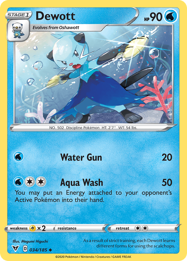 Carta Dewott 34/185 do set Vivid Voltage — Pokémon TCG | Bynx