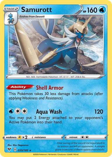 Carta Samurott 35/185 do set Vivid Voltage — Pokémon TCG | Bynx