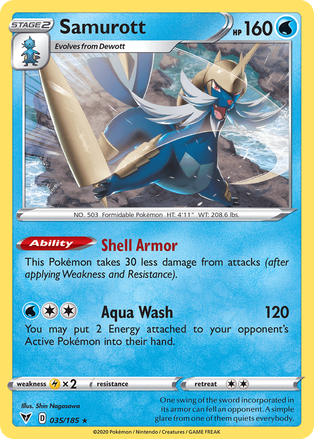 Carta Samurott 35/185 do set Vivid Voltage — Pokémon TCG | Bynx