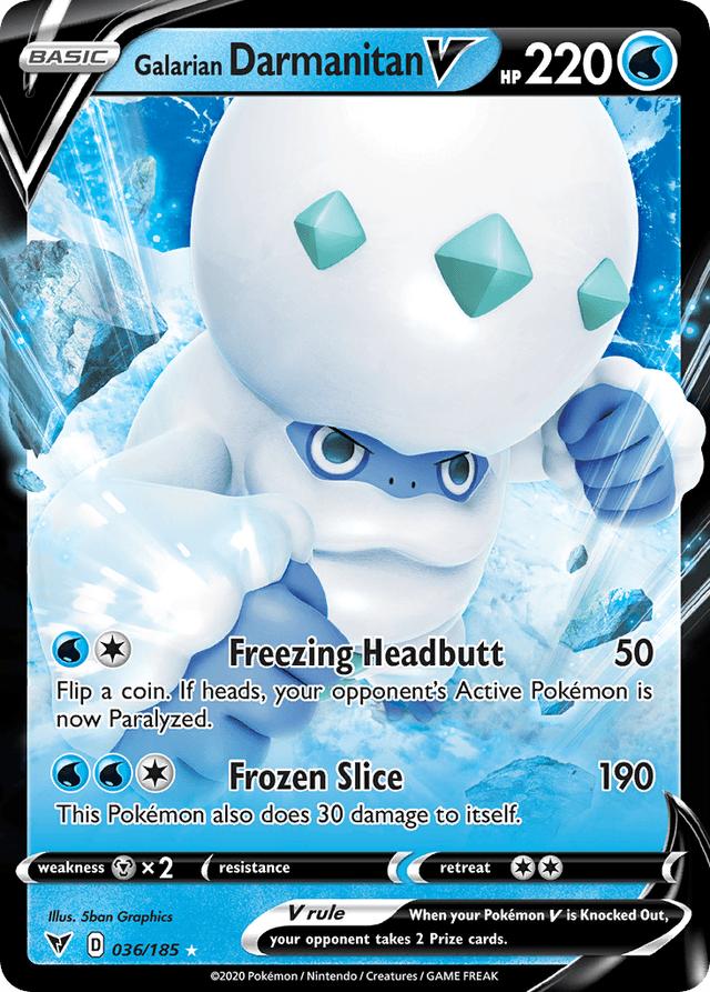 Carta Galarian Darmanitan V 36/185 do set Vivid Voltage — Pokémon TCG | Bynx