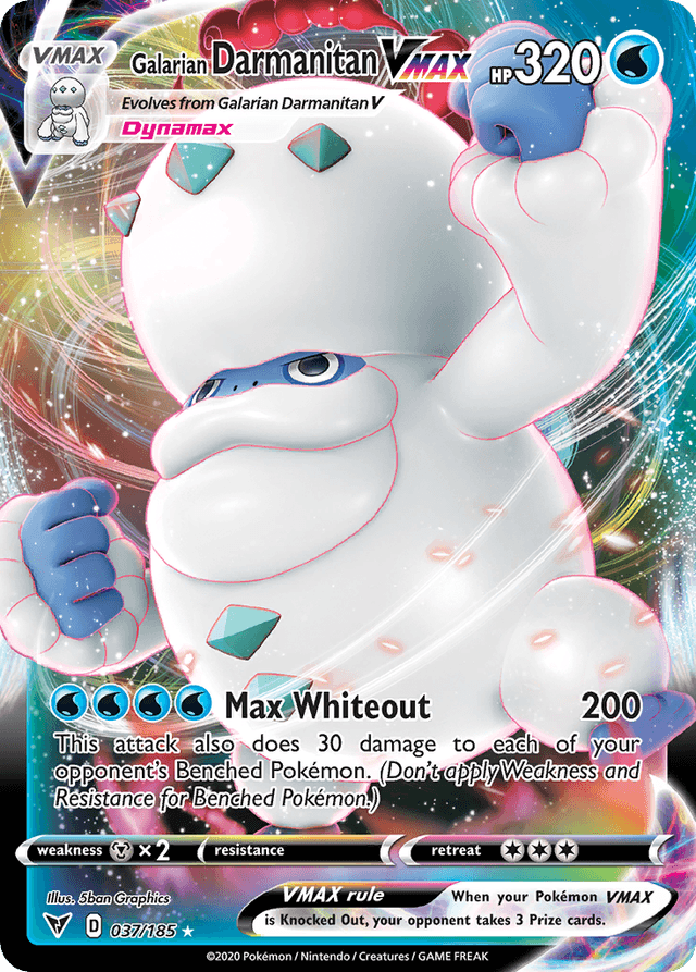 Carta Galarian Darmanitan VMAX 37/185 do set Vivid Voltage — Pokémon TCG | Bynx