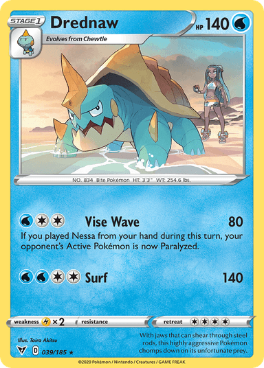 Carta Drednaw 39/185 do set Vivid Voltage — Pokémon TCG | Bynx