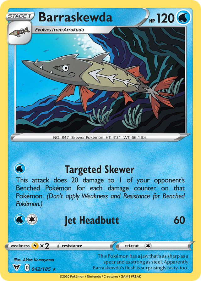Carta Barraskewda 42/185 do set Vivid Voltage — Pokémon TCG | Bynx
