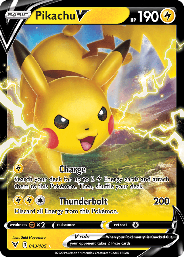 Carta Pikachu V 43/185 do set Vivid Voltage — Pokémon TCG | Bynx
