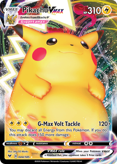 Carta Pikachu VMAX 44/185 do set Vivid Voltage — Pokémon TCG | Bynx