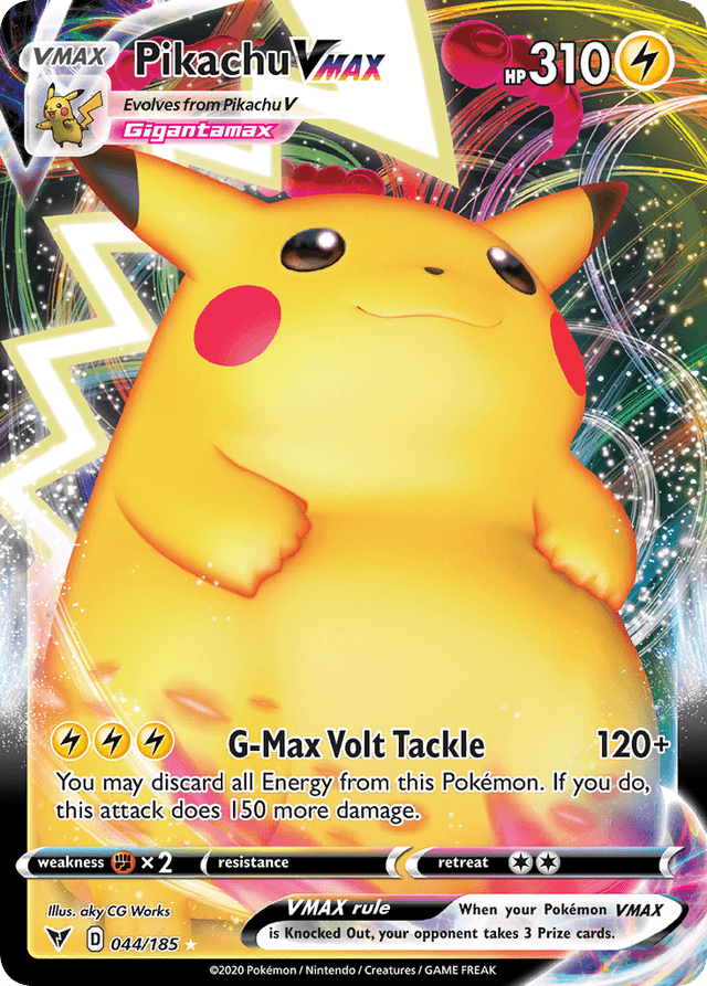 Carta Pikachu VMAX 44/185 do set Vivid Voltage — Pokémon TCG | Bynx