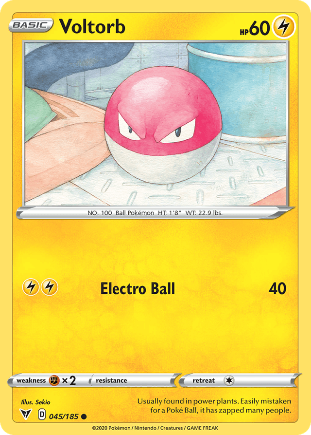 Carta Voltorb 45/185 do set Vivid Voltage — Pokémon TCG | Bynx