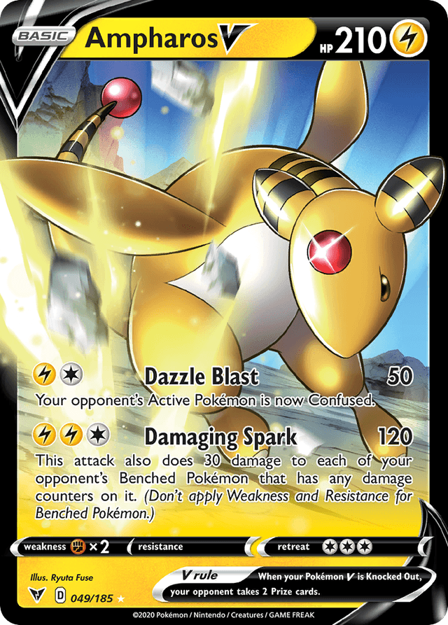 Carta Ampharos V 49/185 do set Vivid Voltage — Pokémon TCG | Bynx