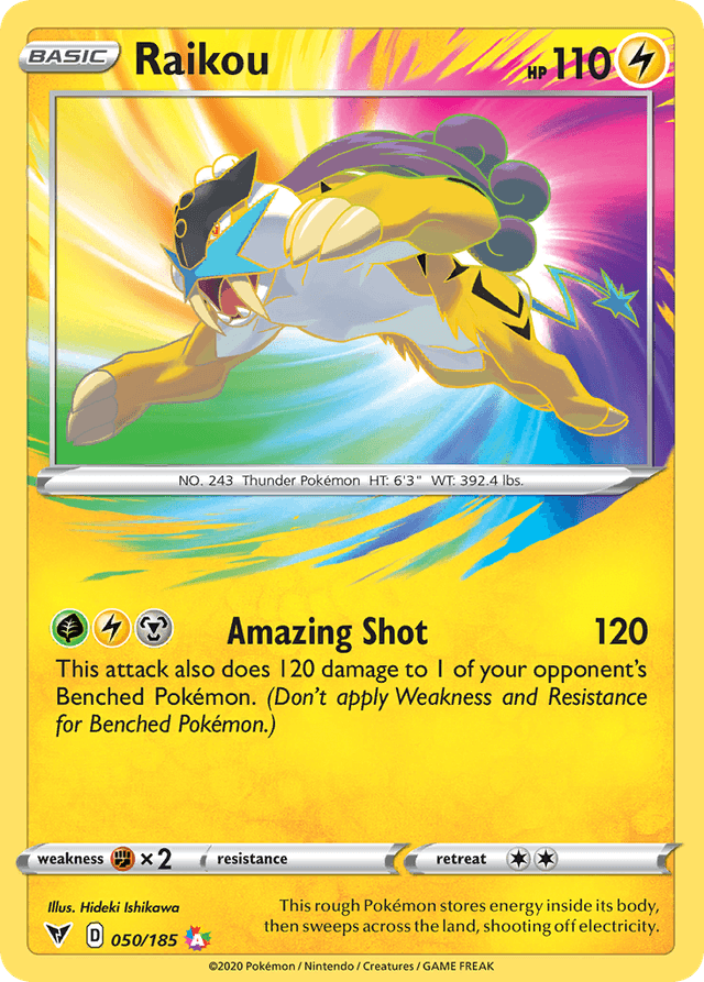 Carta Raikou 50/185 do set Vivid Voltage — Pokémon TCG | Bynx