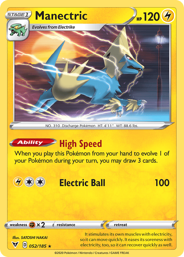 Carta Manectric 52/185 do set Vivid Voltage — Pokémon TCG | Bynx