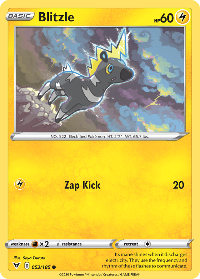 Carta Blitzle 53/185 do set Vivid Voltage — Pokémon TCG | Bynx