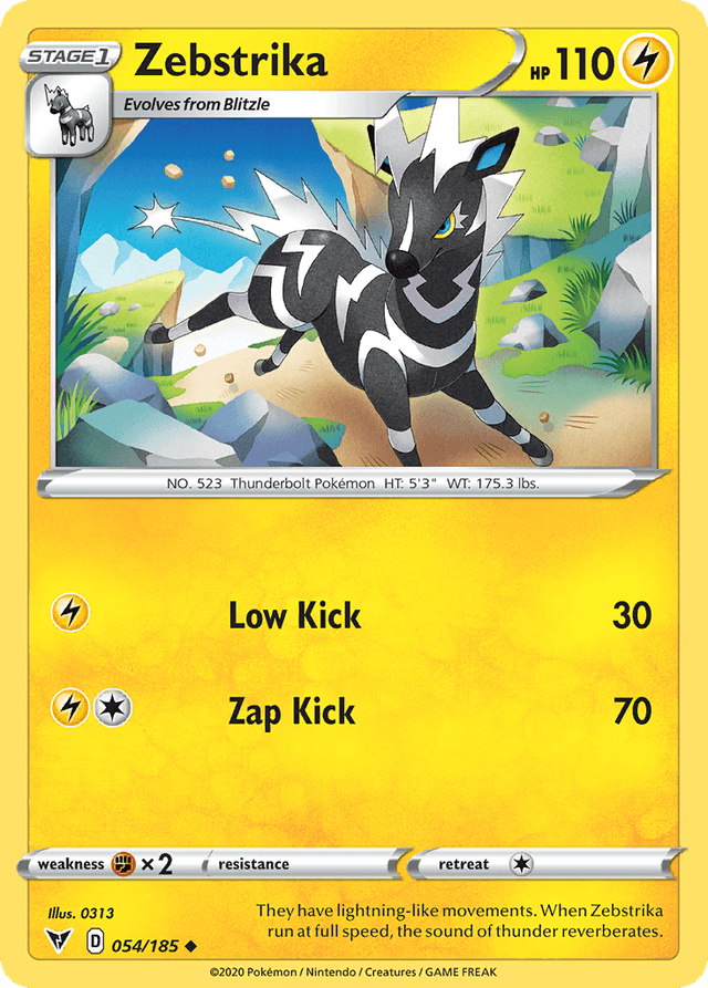 Carta Zebstrika 54/185 do set Vivid Voltage — Pokémon TCG | Bynx