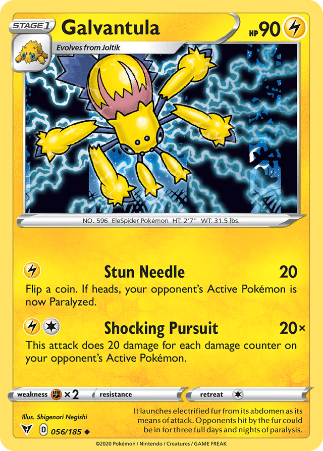 Carta Galvantula 56/185 do set Vivid Voltage — Pokémon TCG | Bynx