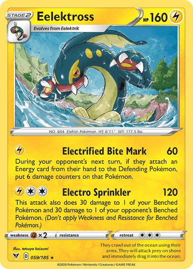 Carta Eelektross 59/185 do set Vivid Voltage — Pokémon TCG | Bynx