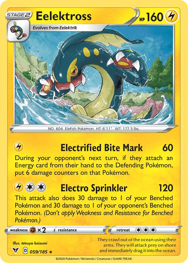 Carta Eelektross 59/185 do set Vivid Voltage — Pokémon TCG | Bynx