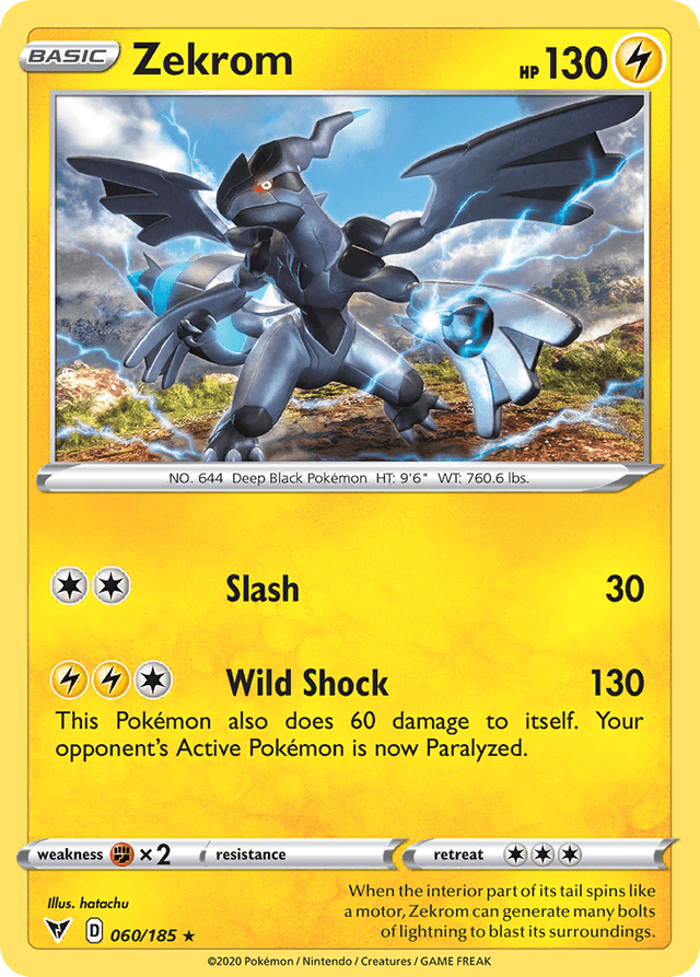 Carta Zekrom 60/185 do set Vivid Voltage — Pokémon TCG | Bynx