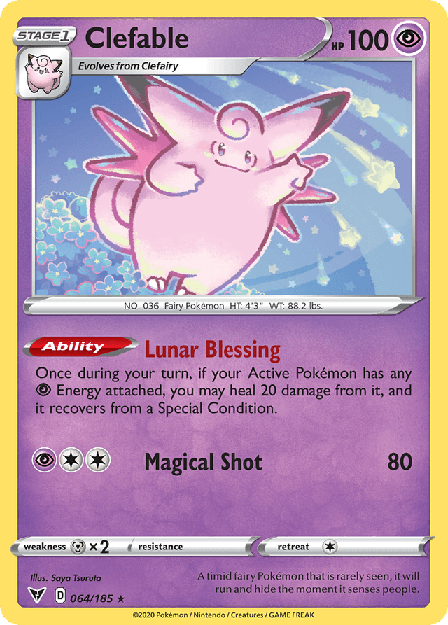 Carta Clefable 64/185 do set Vivid Voltage — Pokémon TCG | Bynx