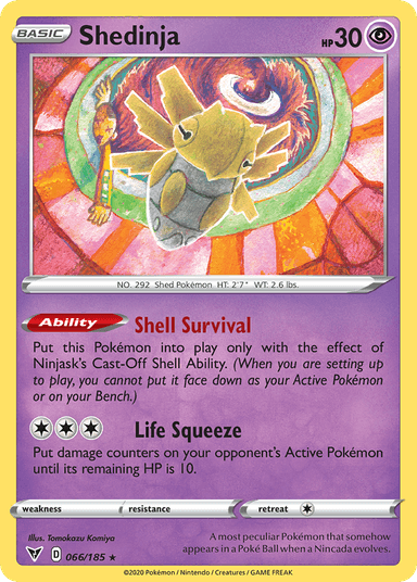 Carta Shedinja 66/185 do set Vivid Voltage — Pokémon TCG | Bynx