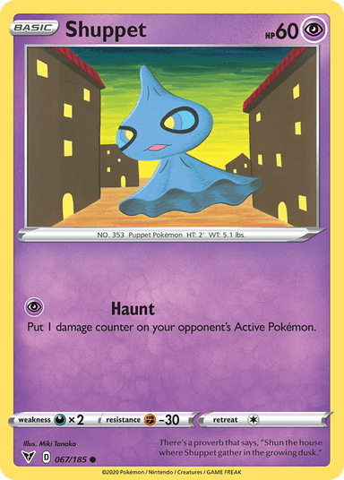 Carta Shuppet 67/185 do set Vivid Voltage — Pokémon TCG | Bynx