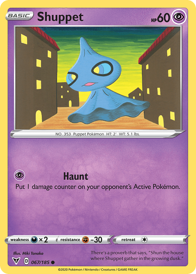 Carta Shuppet 67/185 do set Vivid Voltage — Pokémon TCG | Bynx
