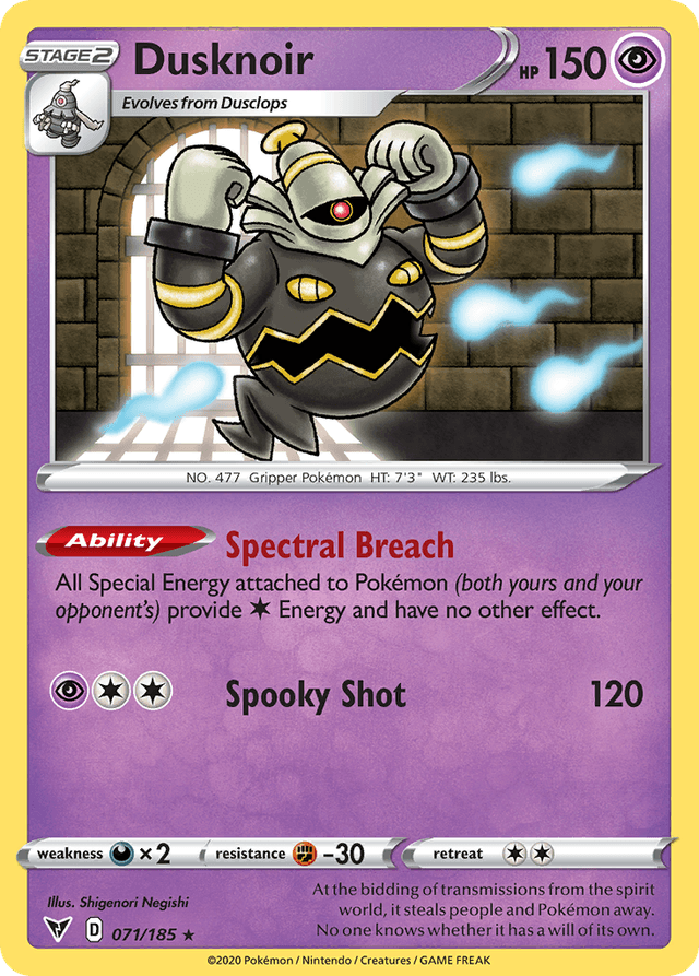 Carta Dusknoir 71/185 do set Vivid Voltage — Pokémon TCG | Bynx