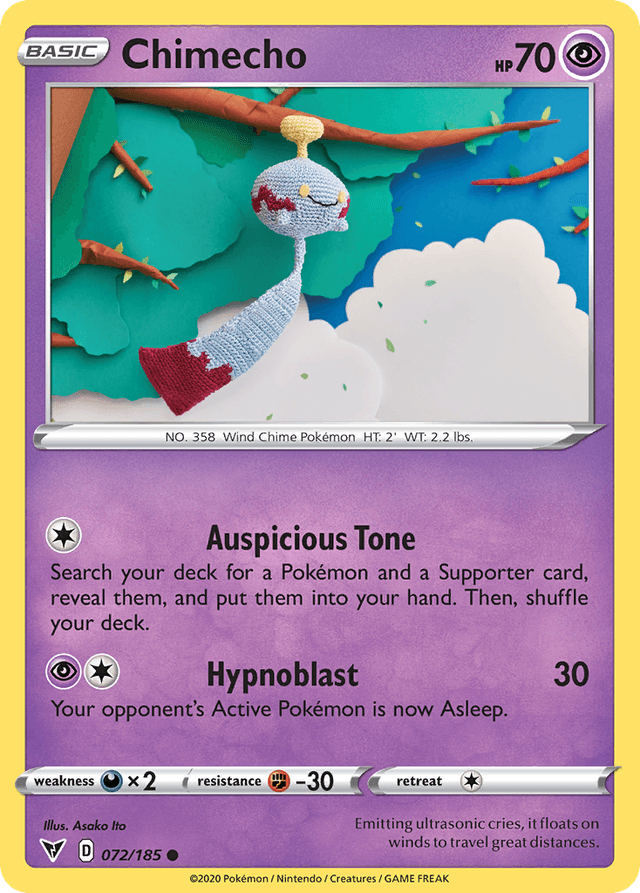 Carta Chimecho 72/185 do set Vivid Voltage — Pokémon TCG | Bynx