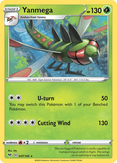 Carta Yanmega 7/185 do set Vivid Voltage — Pokémon TCG | Bynx
