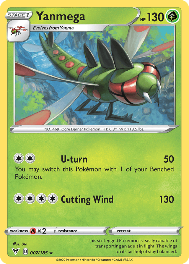 Carta Yanmega 7/185 do set Vivid Voltage — Pokémon TCG | Bynx