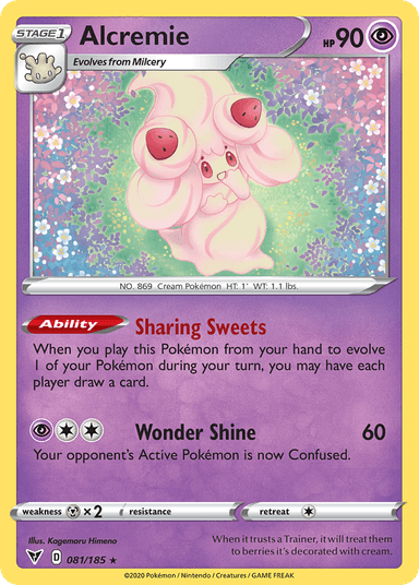 Carta Alcremie 81/185 do set Vivid Voltage — Pokémon TCG | Bynx