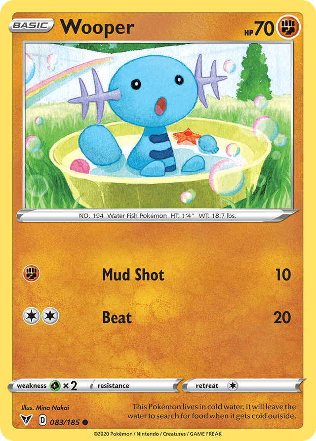 Carta Wooper 83/185 do set Vivid Voltage — Pokémon TCG | Bynx