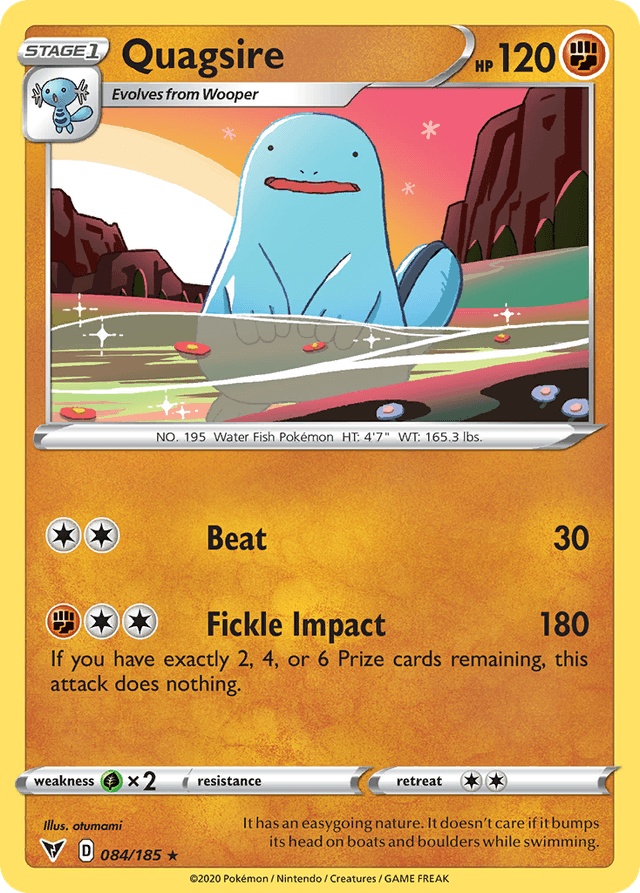 Carta Quagsire 84/185 do set Vivid Voltage — Pokémon TCG | Bynx
