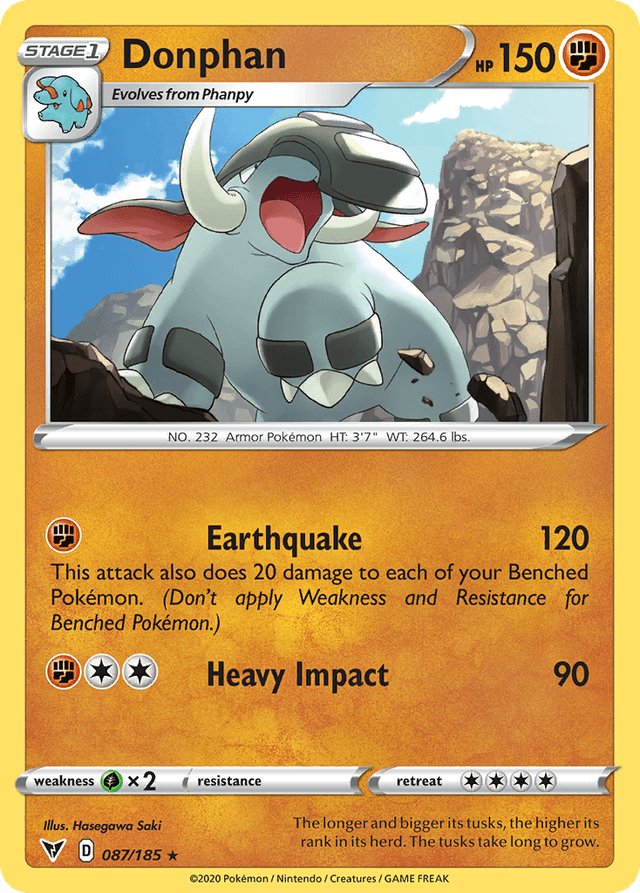 Carta Donphan 87/185 do set Vivid Voltage — Pokémon TCG | Bynx
