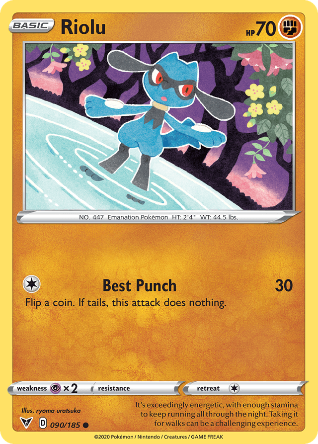 Carta Riolu 90/185 do set Vivid Voltage — Pokémon TCG | Bynx