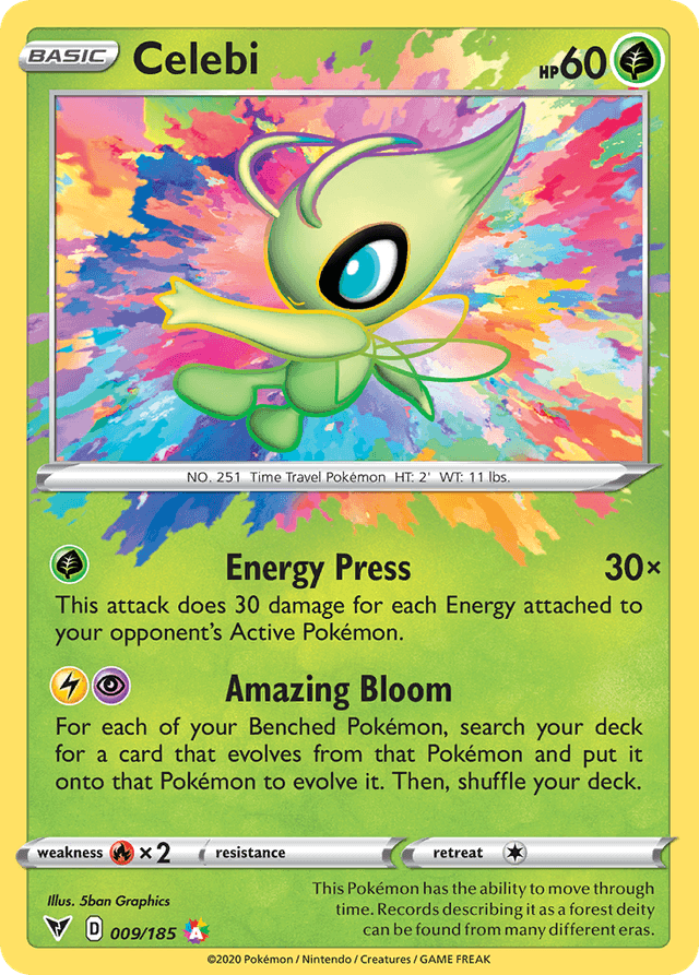 Carta Celebi 9/185 do set Vivid Voltage — Pokémon TCG | Bynx