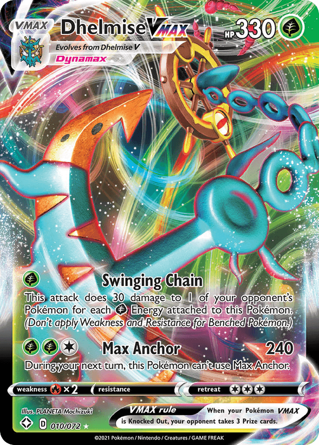Carta Dhelmise VMAX 10/72 do set Shining Fates — Pokémon TCG | Bynx