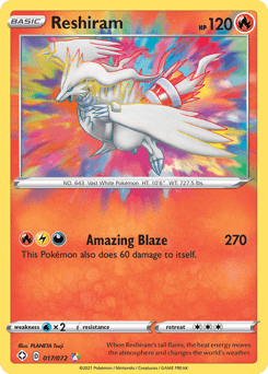 Reshiram 17/72 — Destinos Brilhantes