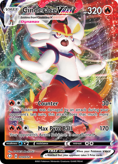 Carta Cinderace VMAX 19/72 do set Shining Fates — Pokémon TCG | Bynx