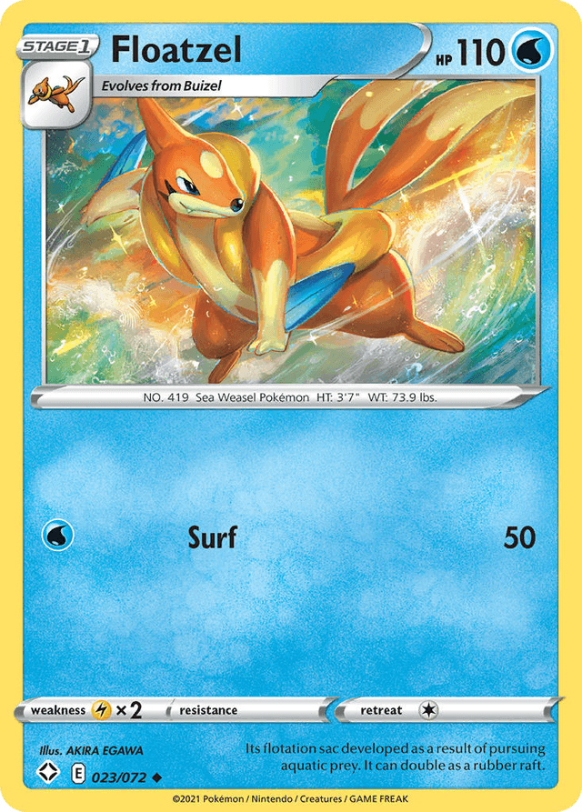 Carta Floatzel 23/72 do set Shining Fates — Pokémon TCG | Bynx