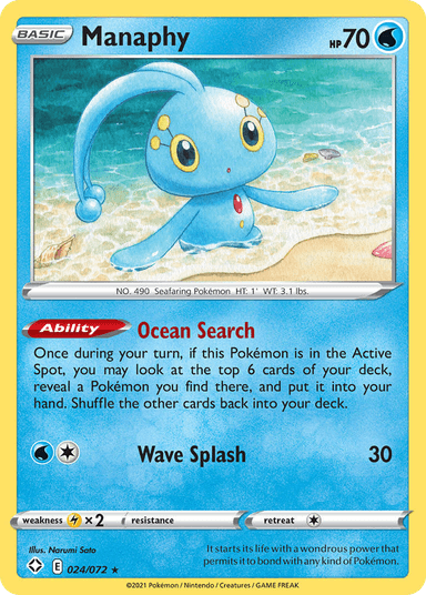 Carta Manaphy 24/72 do set Shining Fates — Pokémon TCG | Bynx