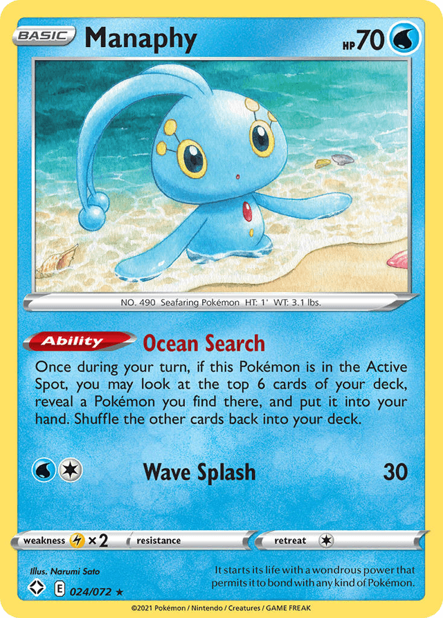 Carta Manaphy 24/72 do set Shining Fates — Pokémon TCG | Bynx