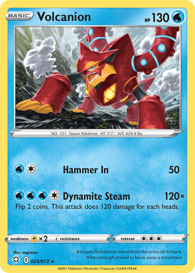 Carta Volcanion 25/72 do set Shining Fates — Pokémon TCG | Bynx
