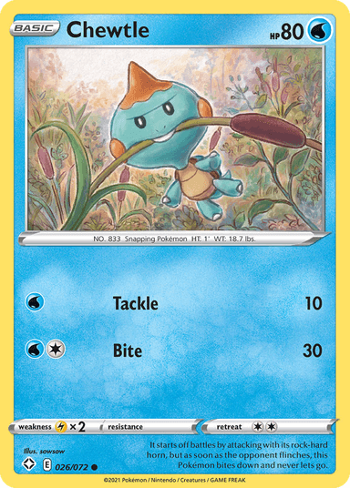 Carta Chewtle 26/72 do set Shining Fates — Pokémon TCG | Bynx