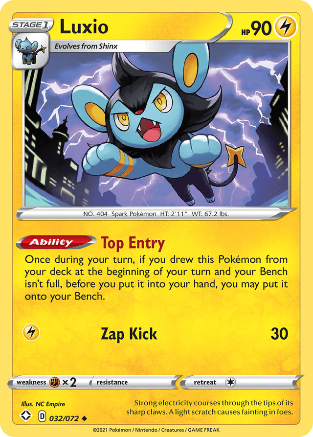 Carta Luxio 32/72 do set Shining Fates — Pokémon TCG | Bynx