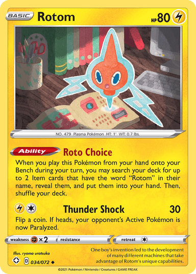 Carta Rotom 34/72 do set Shining Fates — Pokémon TCG | Bynx