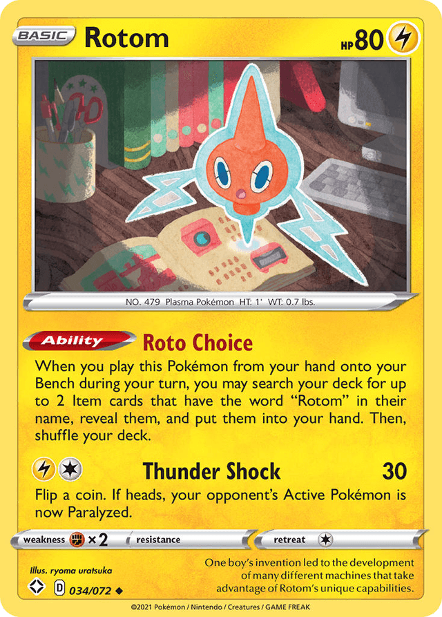 Carta Rotom 34/72 do set Shining Fates — Pokémon TCG | Bynx