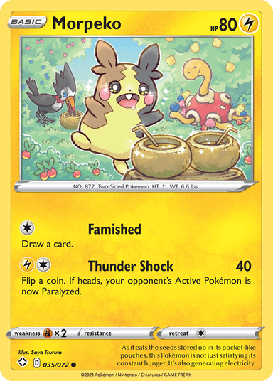 Carta Morpeko 35/72 do set Shining Fates — Pokémon TCG | Bynx
