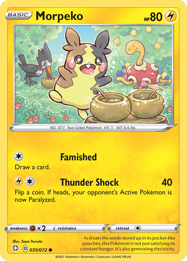 Carta Morpeko 35/72 do set Shining Fates — Pokémon TCG | Bynx